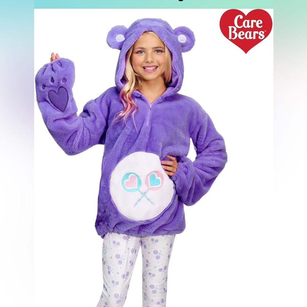 Care Bears Deluxe Tween Share Bear Hoodie Costume